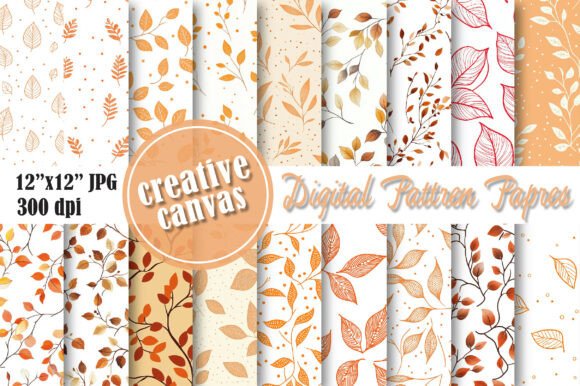Download Autumn Leaves Seamless Pattern Bundle - Pattern Collection