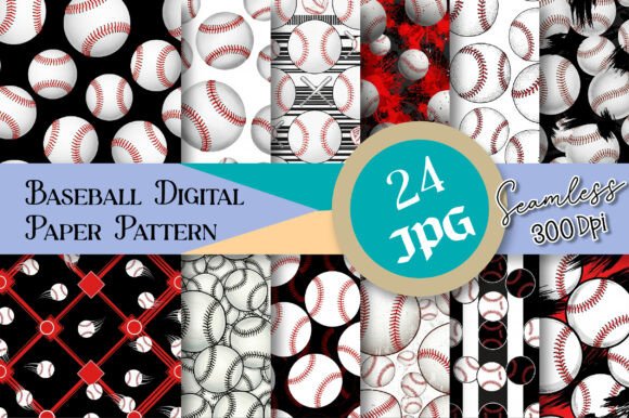 Download Baseball Digital Paper Pattern - Pattern Collection