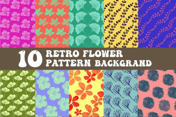 Download RETRO Flower Pattern Background - Pattern Collection