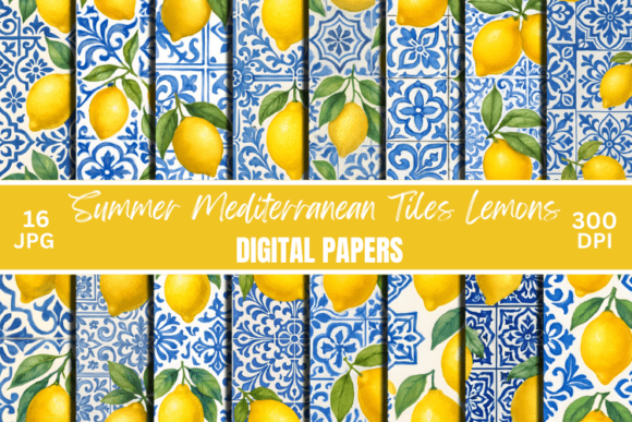 Download Summer Lemons Tiles Digital Pattern - Pattern Collection