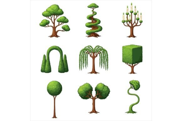 Download Free Collection of Various Cartoon Trees - Free collection Collection
