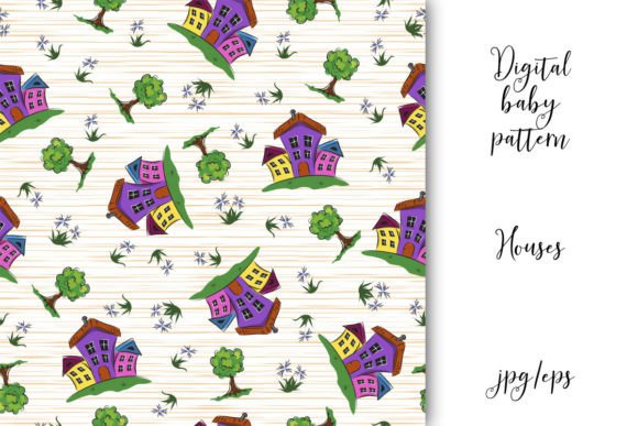 Download Seamless Patterns, Houses, Vector - Pattern Collection