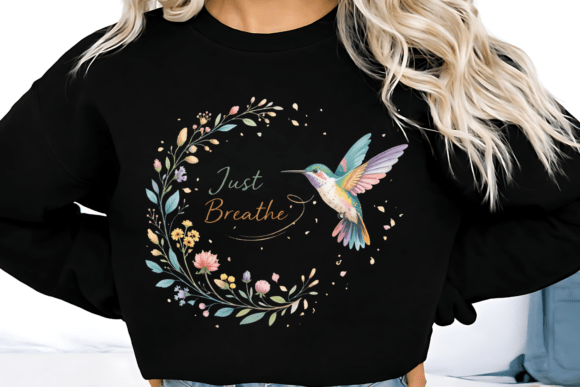 Download Just Breathe PNG Boho Flower Wreath PNG - Premium Resources