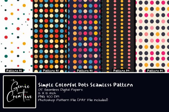 Download Simple Colorful Dots Seamless Patterns - Pattern Collection