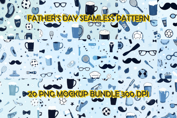 Download Father's Day Seamless Pattern Background Bundle - Pattern Collection