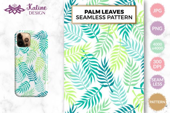 Download Tropical Palm Leaves Seamless Pattern - Pattern Collection