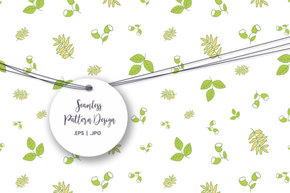 Download Green and Gold Leaves Seamless Pattern - Pattern Collection