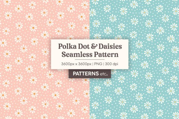 Download Polka Dot and Daisies Seamless Pattern - Pattern Collection