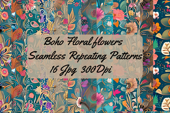 Download Boho Floral Seamless Repeating Patterns - Pattern Collection