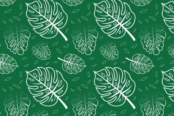 Download Monstera Leaves Seamless Pattern White - Pattern Collection