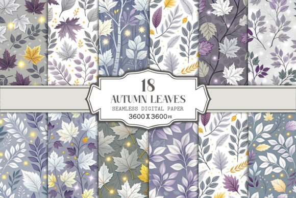 Download Autumn Leaves Seamless Pattern Bundle - Pattern Collection