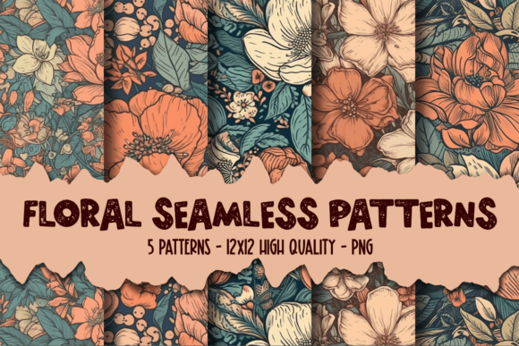 Download Boho Floral Seamless Repeating Patterns - Pattern Collection