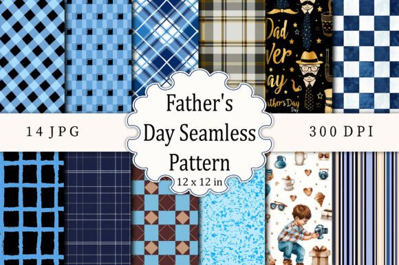 Download Father's Day Seamless Pattern - Pattern Collection
