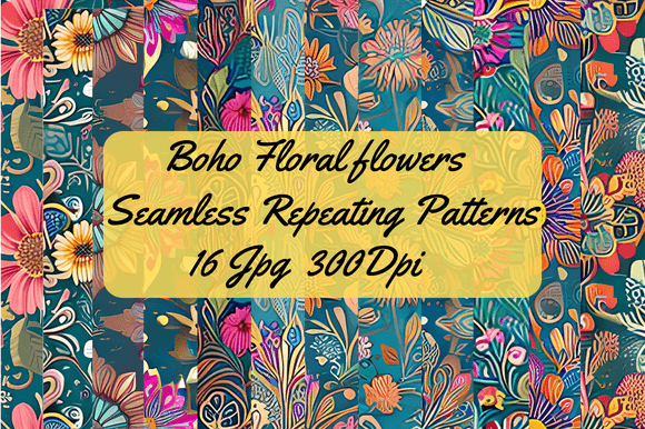 Download Boho Floral Seamless Repeating Patterns - Pattern Collection