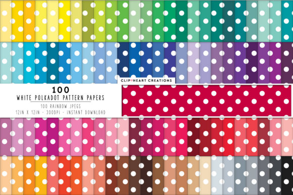 Download 100 Polka Dot Pattern Digital Paper Pack - Pattern Collection