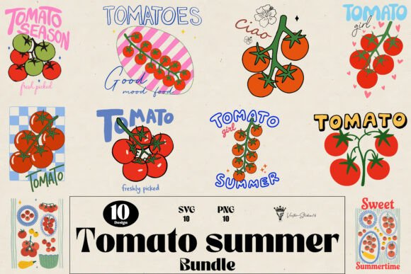 Download Tomato Summer SVG PNG Bundle - Summer Collection