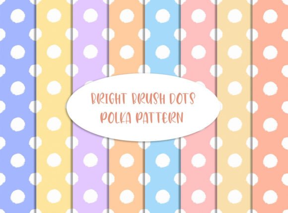 Download Bright Brush Dots Polka Pattern - Pattern Collection