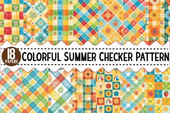 Download Colorful Summer Checker Seamless Pattern - Pattern Collection