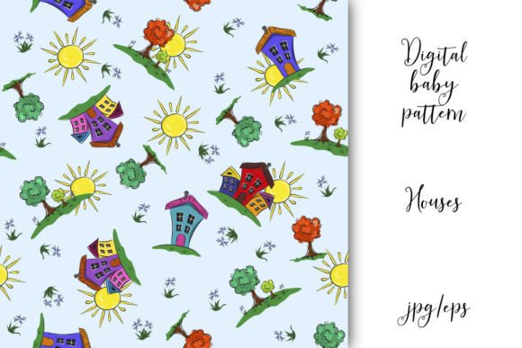 Download Seamless Patterns, Houses, Vector - Pattern Collection