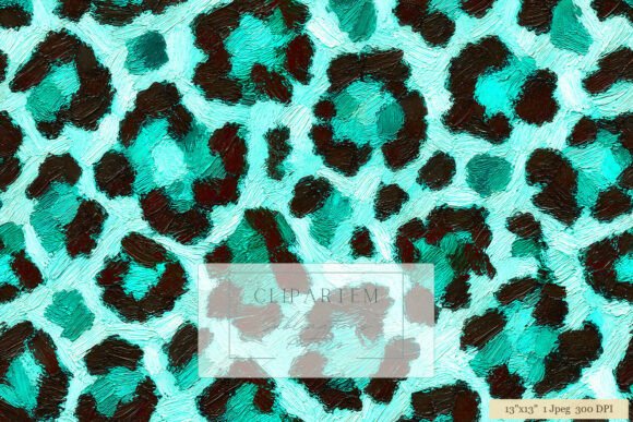 Download Teal Leopard Print Painted Pattern - Pattern Collection