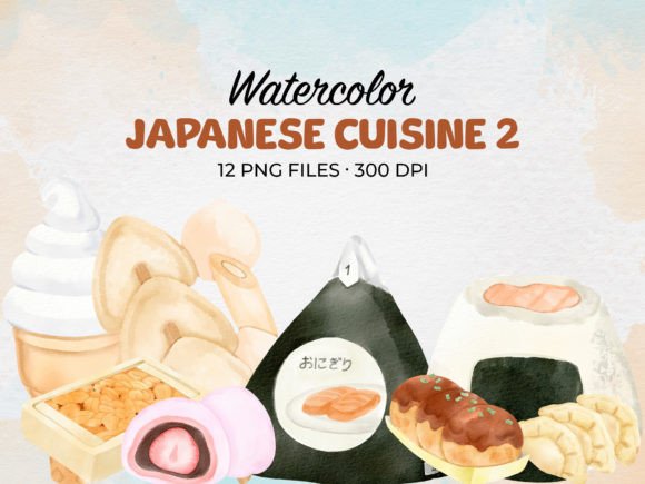 Download Watercolor Japanese Cuisine - Premium Resources
