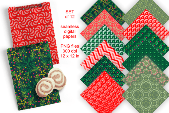 Download Assorted Green Red Seamless Pattern Tile - Pattern Collection