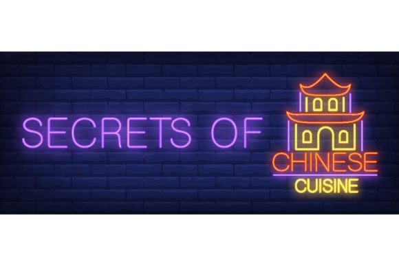 Download Secrets of Chinese Cuisine Neon Sign. Tr - Premium Resources