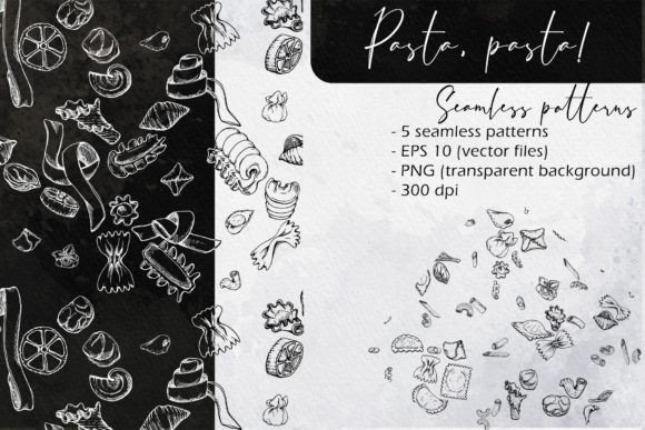 Download Pasta - Pasta: Seamless Patterns - Pattern Collection