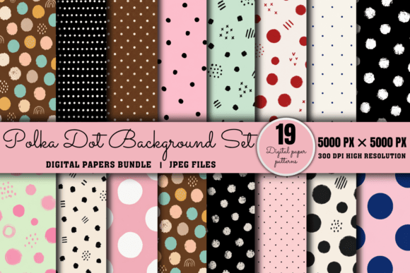 Download Polka Dot Background Set, Paper Patterns - Pattern Collection