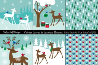 Download Winter Scenes and Seamless Patterns - Pattern Collection