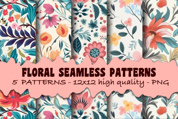 Download Boho Floral Seamless Repeating Patterns - Pattern Collection