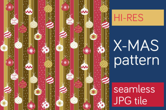 Download Xmas Seamless Pattern Tile - Gold - Pattern Collection