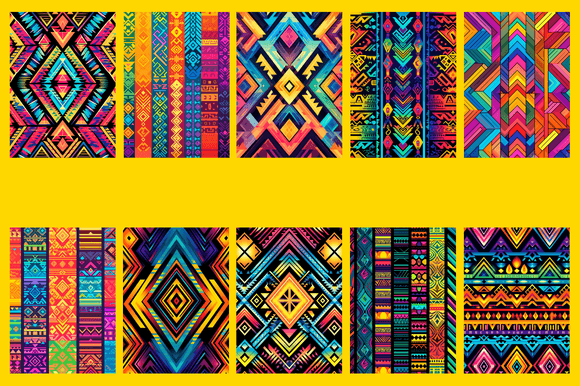 Download Aztec Rainbow Patterns - Pattern Collection