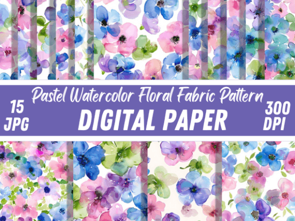 Download Pastel Watercolor Floral Fabric Pattern - Pattern Collection