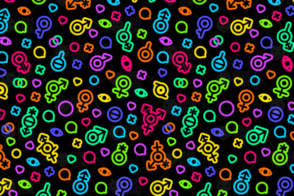Download Neon Gender Seamless Pattern - Pattern Collection