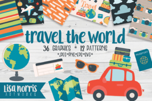 Download Travel the World Clip Art Graphics, Patterns - Pattern Collection