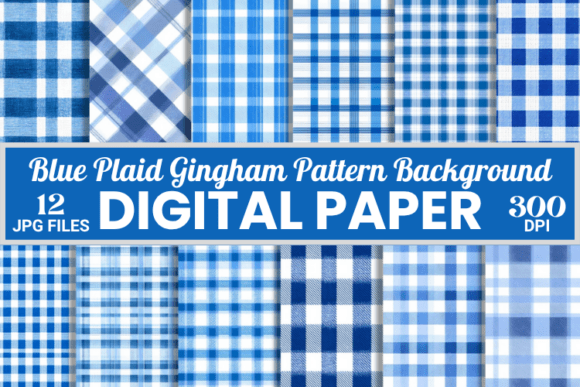 Download Blue Plaid Gingham Pattern Backgrounds - Pattern Collection