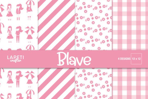 Download Pink Digital Paper Cute Girl Pattern - Pattern Collection
