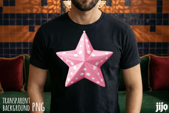 Download Star Pink Polka Pattern PNG - Pattern Collection