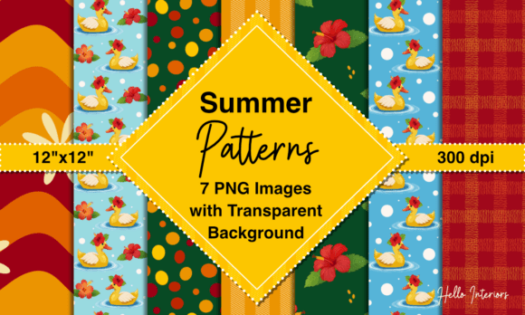 Download Summer Patterns | 7 Fun PNG Images - Pattern Collection