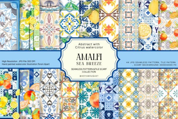 Download Amalfi Sea Breeze Seamless Pattern&amp;Tile - Pattern Collection