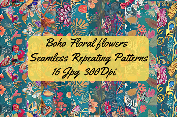 Download Boho Floral Seamless Repeating Patterns - Pattern Collection