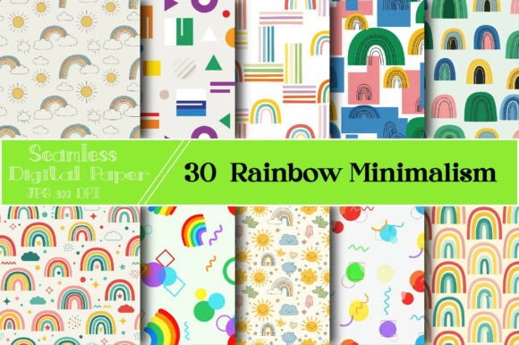 Download Rainbow Minimalism - Seamless Pattern - Pattern Collection