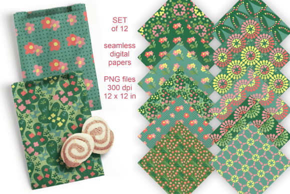 Download Spring Season Seamless Pattern Tile Set - Pattern Collection