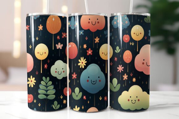 Download Playful Pattern of Happy Trees - Pattern Collection
