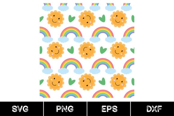 Download Seamless Rainbow Pattern, Svg - Pattern Collection