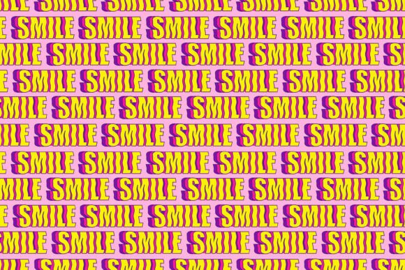 Download Playful Pattern with Quote Word Smile - Pattern Collection