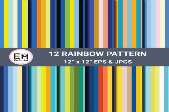 Download Rainbow Patterns, Digital Paper - Pattern Collection