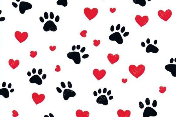 Download A Playful Pattern of Red Hearts - Pattern Collection