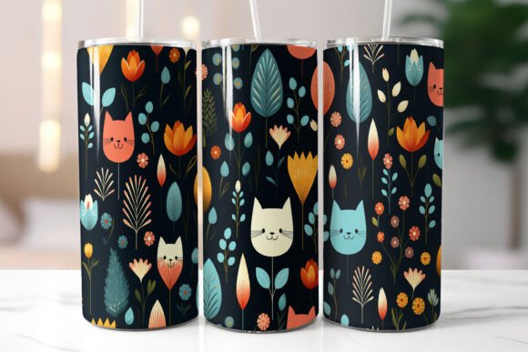 Download Seamless Playful Pattern Featuring Cats - Pattern Collection